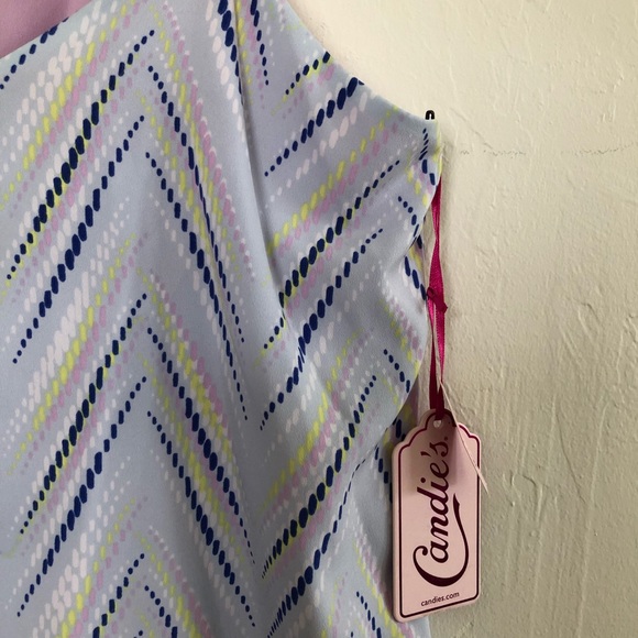 CANDIES Womens Spaghetti Straps Top Size XS Juniors Semi Sheer Lined Loose New - Picture 4 of 7